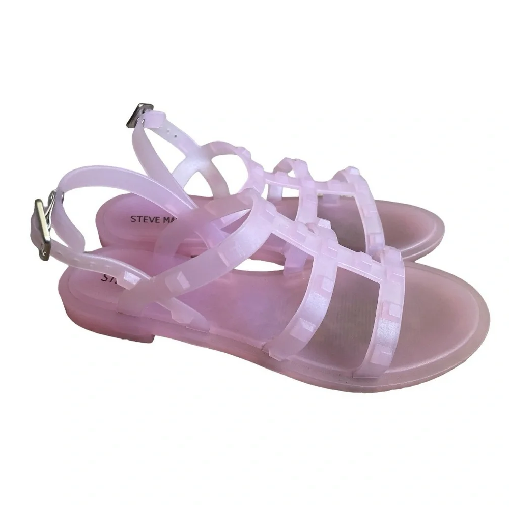 Steve Madden Girls Pink Jellies Sandals Size 2 - Picture 4 of 5